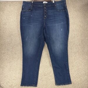 Lane Bryant Jeans Size 22 High Rise Girlfriend Straight Flex Magic Waistband